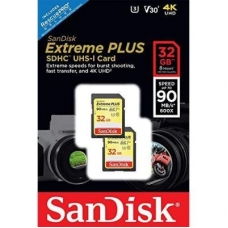 Карта памяти SDHC 32GB SanDisk Class 10 Extreme Plus V30 UHS-1 U3 90MB/s